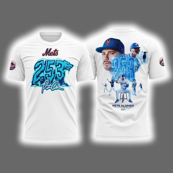 2025 Mets Pete Alonso Hits Home Run 253 Shirt 2