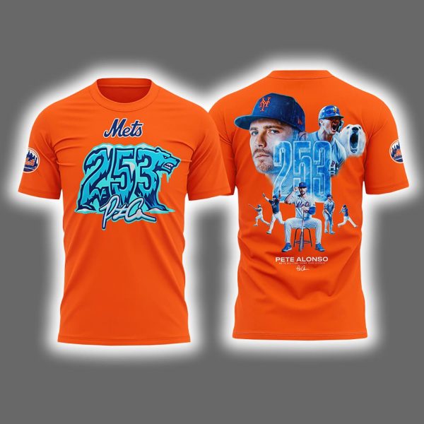 2025 Mets Pete Alonso Hits Home Run 253 Shirt 3