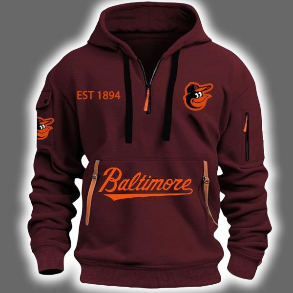 2025 Orioles Est 1894 Quarter Zip Hoodie 3