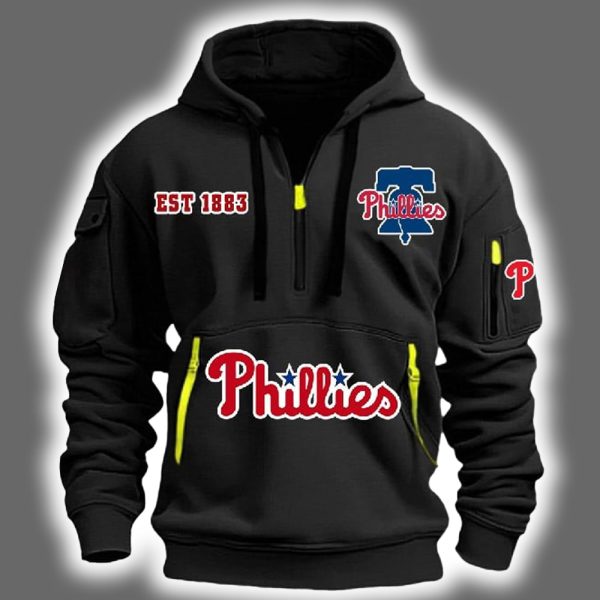 2025 Phillies Est 1883 Quarter Zip Hoodie 3 1