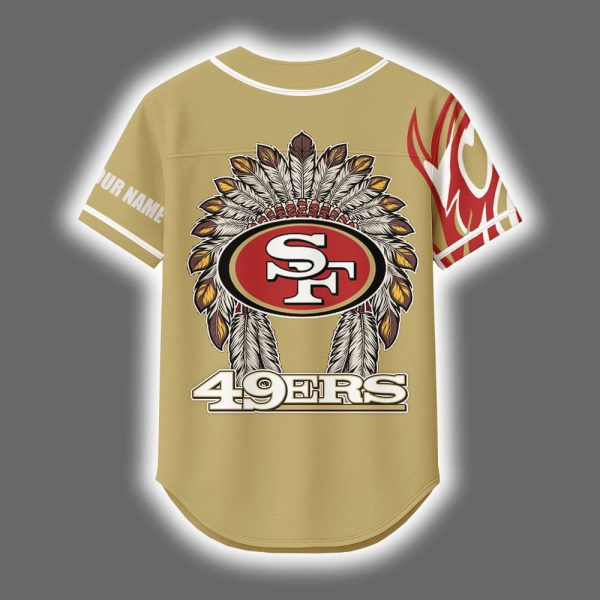 2025 SF 49ers x Native American Personalized Jersey 3