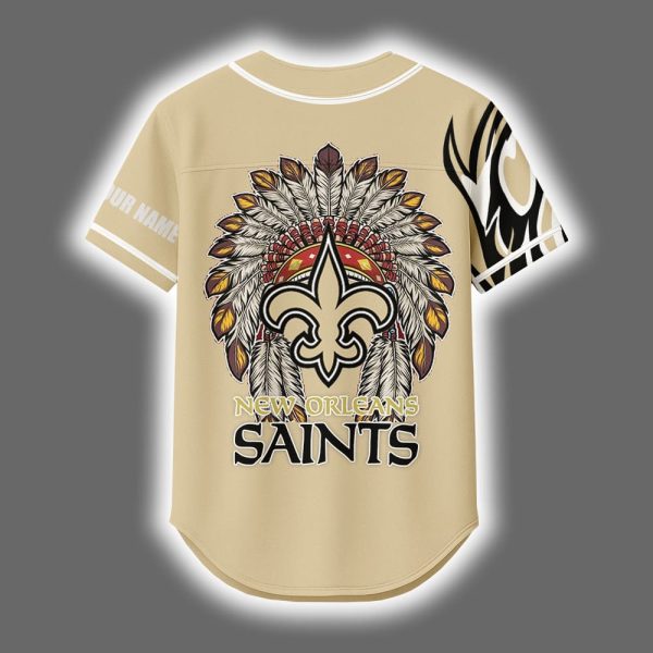 2025 Saints x Native American Personalized Jersey 3