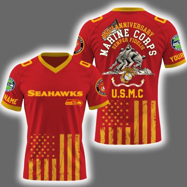 2025 Seahawks x U.S Marine Corps 250th Year Anniversary Football Jersey