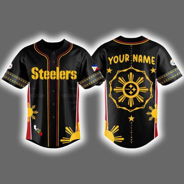 2025 Steelers Celebrating Filipino Heritage Night Baseball Jersey