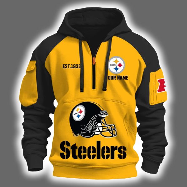 2025 Steelers Est 1933 Quarter Zip Hoodie