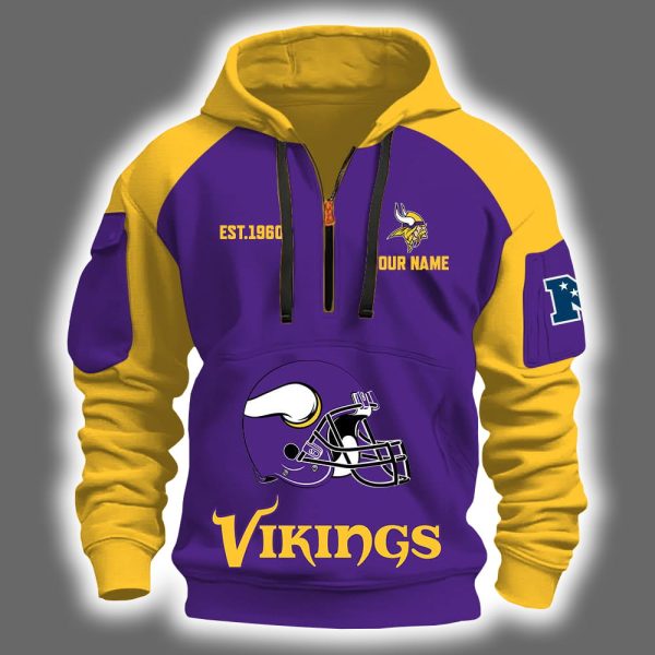 2025 Vikings Est 1960 Quarter Zip Hoodie