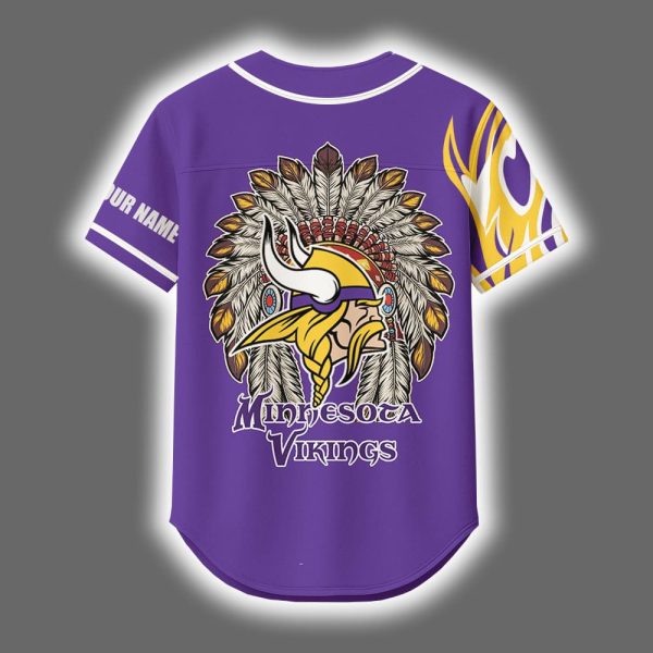 2025 Vikings x Native American Personalized Jersey 3