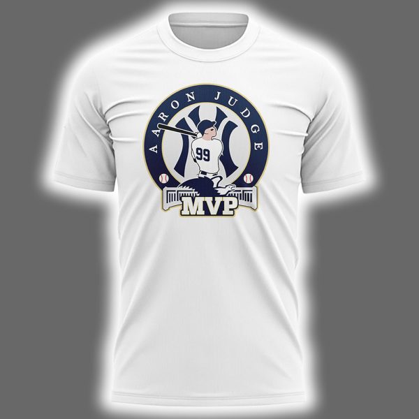2025 Yankees Aaron Judge MVP Bobblehead Two Sided Shirt 2