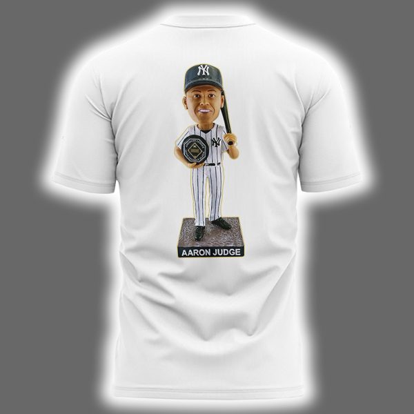 2025 Yankees Aaron Judge MVP Bobblehead Two Sided Shirt 3