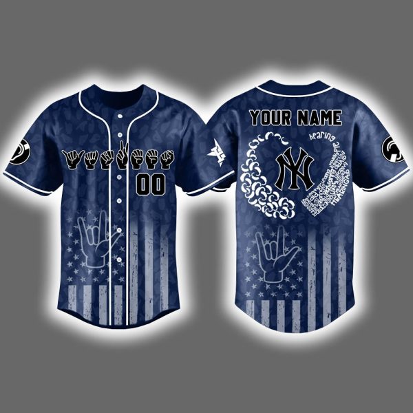 2025 Yankees x Deaf & Hard-of-Hearing Awareness Day Celebration Baseball Jersey