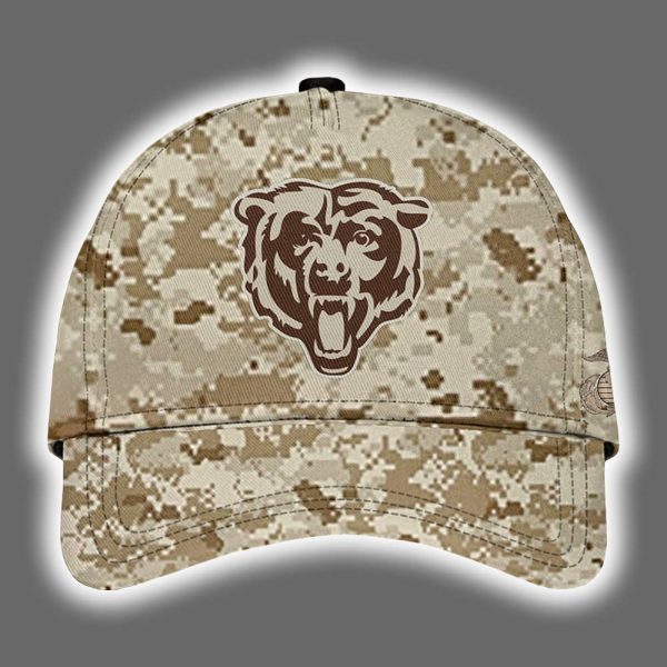 Bears 2025 United State Mine Corps 250th Anniversary Hoodie Joggers Cap 3