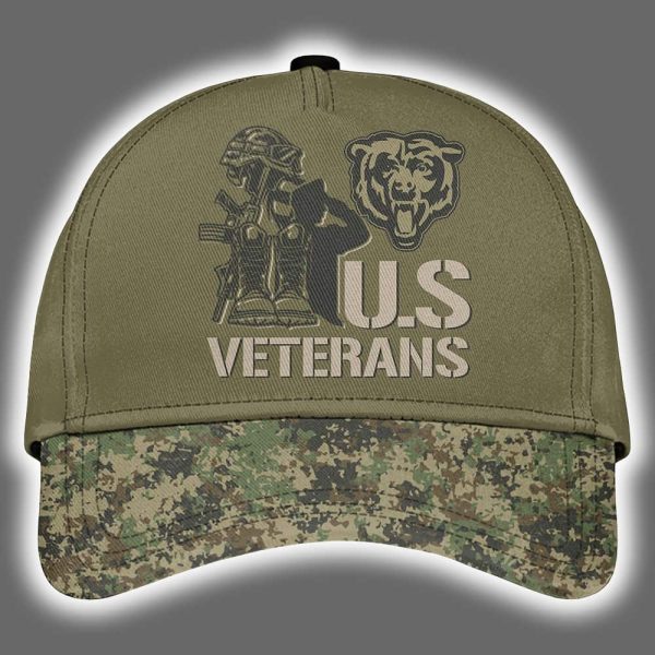 Bears Happy Veterans Day Night Game 2025 Hoodie Joggers Cap 3
