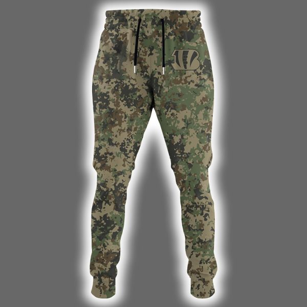 Bengals Happy Veterans Day Night Game 2025 Hoodie Joggers Cap 2