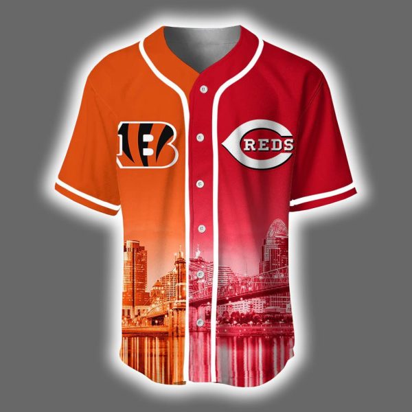 Bengals x Reds Skyline Personalized Jersey 2