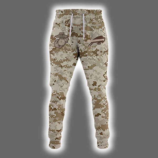Bills 2025 United State Mine Corps 250th Anniversary Hoodie Joggers Cap 2