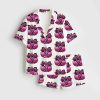 Breast Cancer Pumpkin Satin Pajama Set
