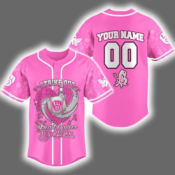 Brewers 2025 Strike Out Breast Cancer Jersey