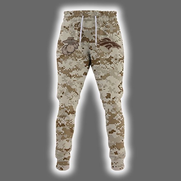Broncos 2025 United State Mine Corps 250th Anniversary Hoodie Joggers Cap 2