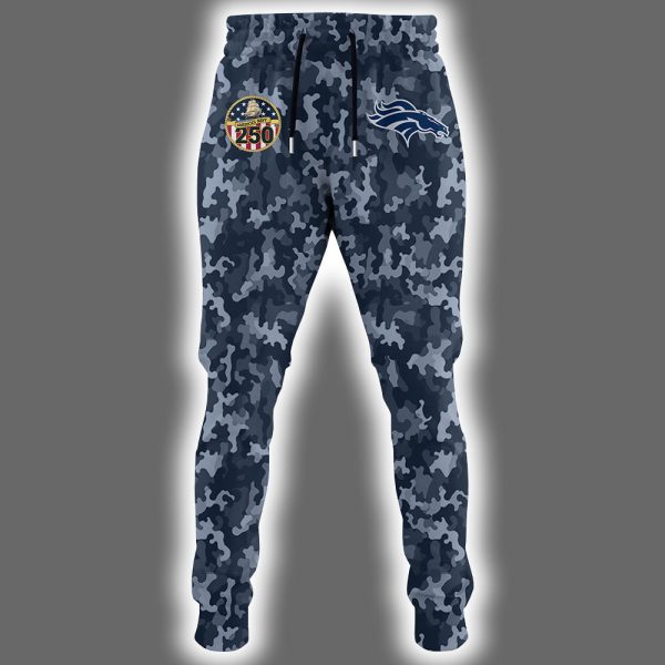 Broncos US Navy 250th Birthday Celebration Night Game 2025 Hoodie Joggers Cap 2