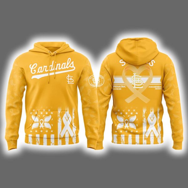 Cardinals Pediatric Cancer Awareness Day 2025 Hoodie Joggers Cap 4