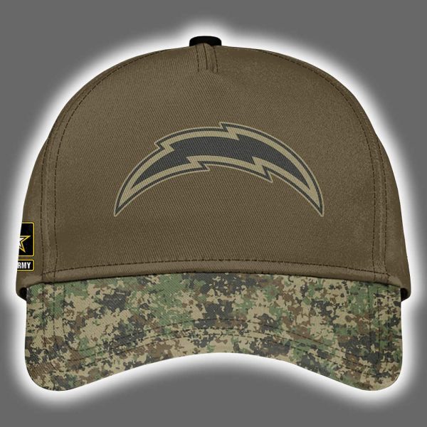 Chargers US Army 250th Birthday Celebration Night Game 2025 Hoodie Joggers Cap 3