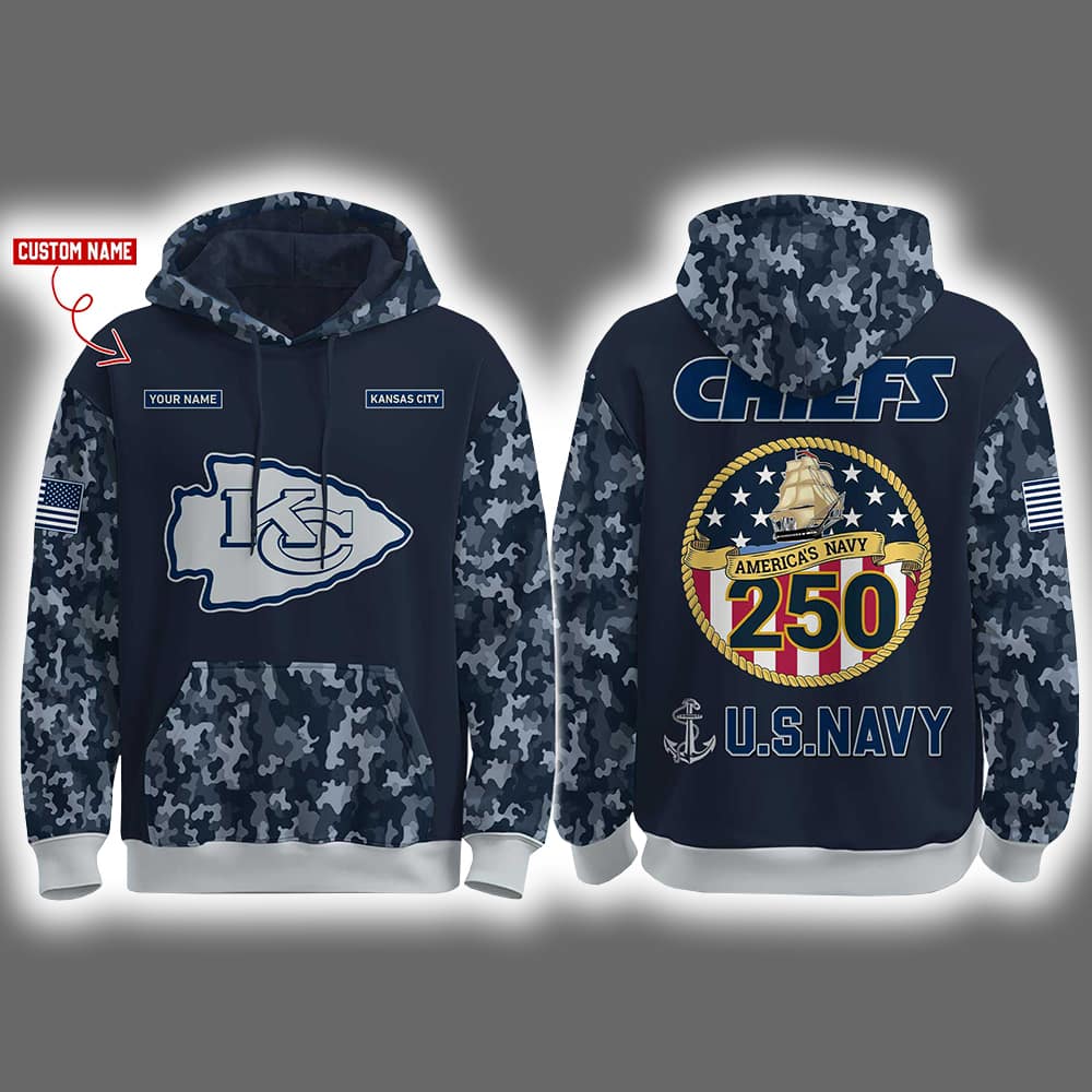 Chiefs US Navy 250th Birthday Celebration Night Game 2025 Hoodie Joggers Cap Chiefs US Navy 250th Birthday Celebration Night Game 2025 Hoodie Joggers Cap