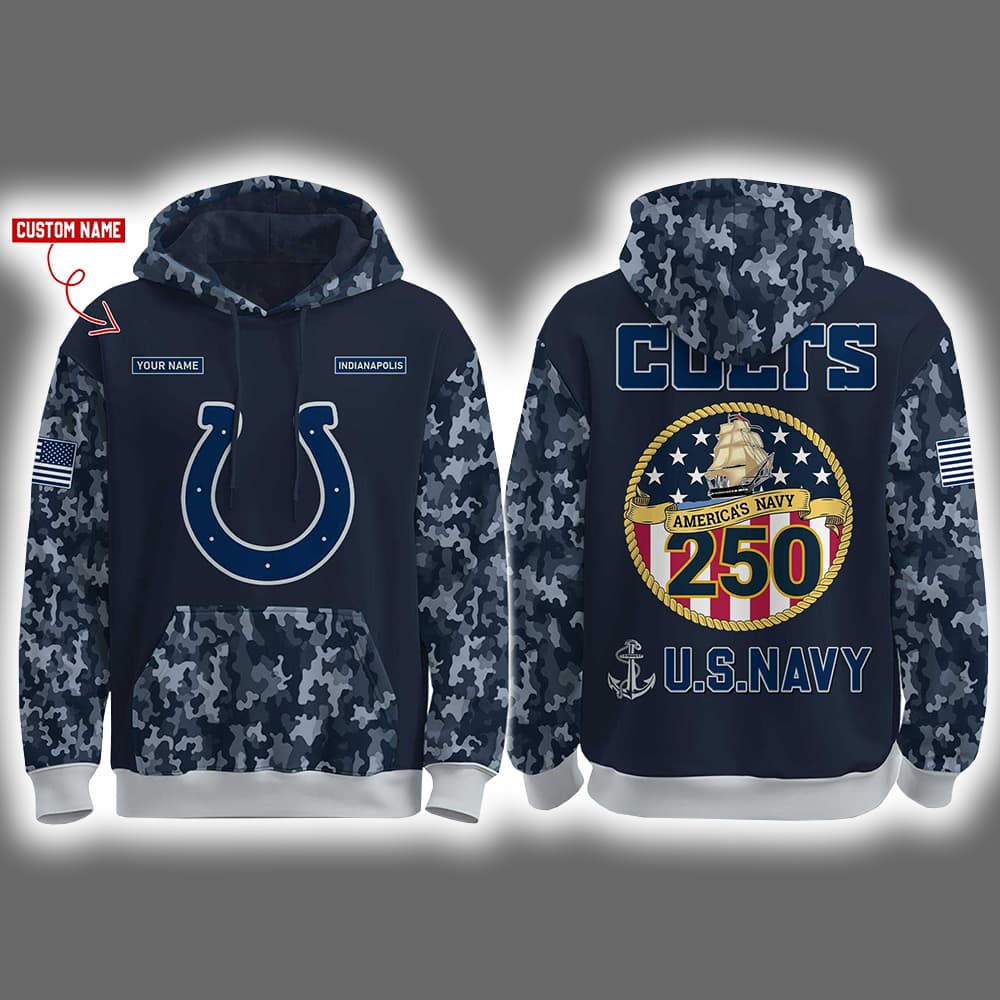 Colts US Navy 250th Birthday Celebration Night Game 2025 Hoodie Joggers Cap Colts US Navy 250th Birthday Celebration Night Game 2025 Hoodie Joggers Cap