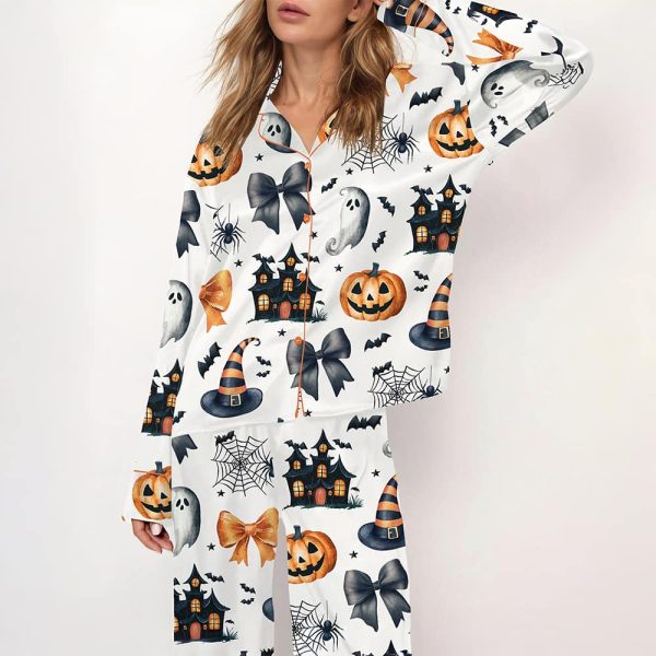 Coquette Halloween Silky Satin Pajama Set 2