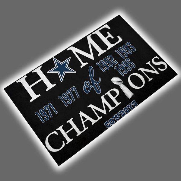 Cowboys Home of Champions Doormat 2