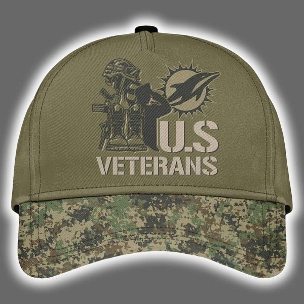 Dolphins Happy Veterans Day Night Game 2025 Hoodie Joggers Cap 3