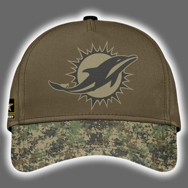 Dolphins US Army 250th Birthday Celebration Night Game 2025 Hoodie Joggers Cap 3