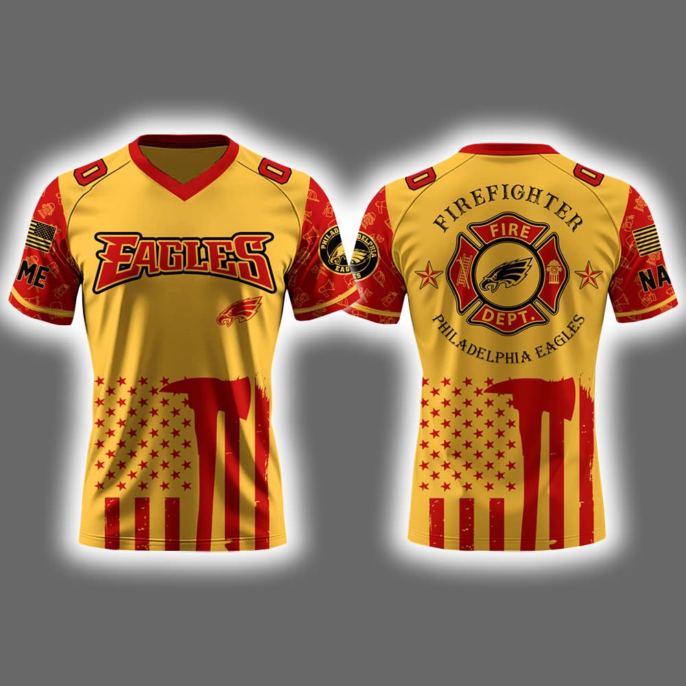 Eagles x Firefighter Appreciation Night 2025 Football Jersey Eagles x Firefighter Appreciation Night 2025 Football Jersey