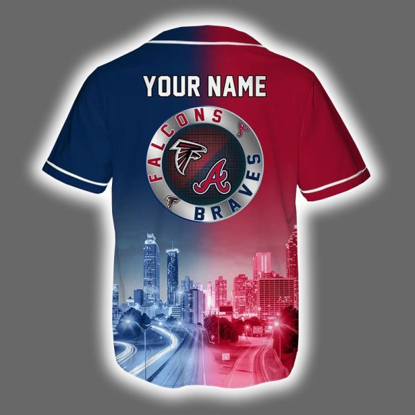 Falcons x Braves Skyline Personalized Jersey 3