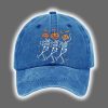 Fck Trump Skeleton Halloween Print Baseball Cap 2