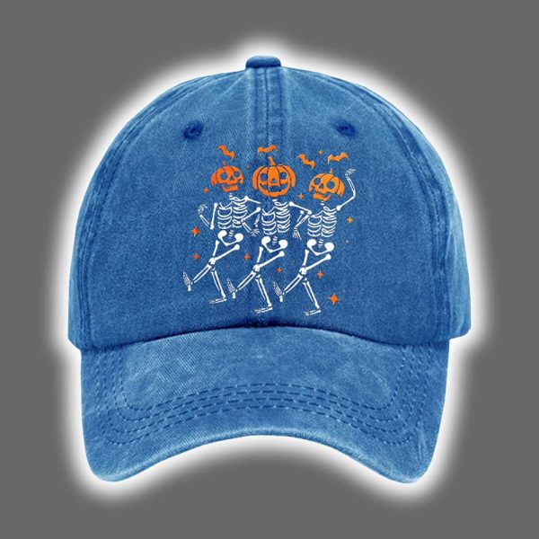 Fck Trump Skeleton Halloween Print Baseball Cap 2