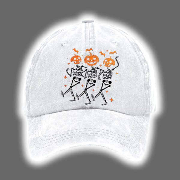 Fck Trump Skeleton Halloween Print Baseball Cap 3