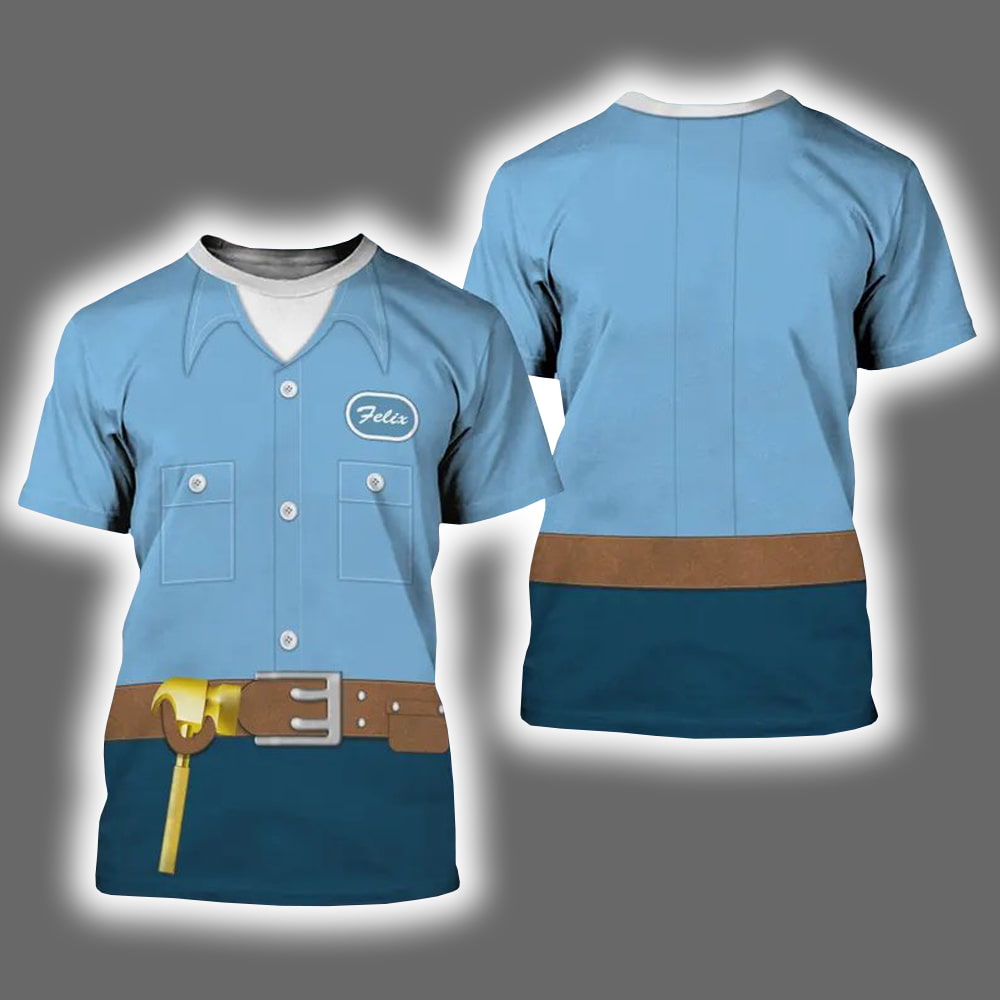 Felix Wreck-It Ralph Halloween Costume Shirt Felix Wreck-It Ralph Halloween Costume Shirt