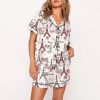 Girls Trip Paris Vacation Travel Satin Pajama Set 2