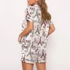 Girls Trip Paris Vacation Travel Satin Pajama Set 3