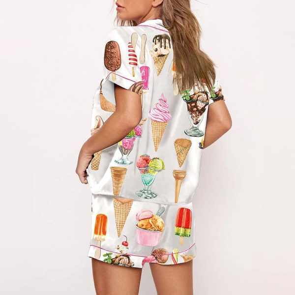 Ice Cream Satin Pajama Set 3
