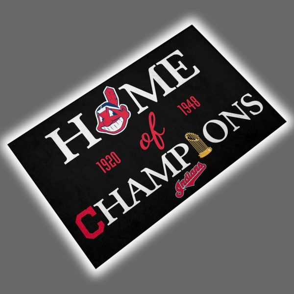 Indians Home of Champions Doormat 2