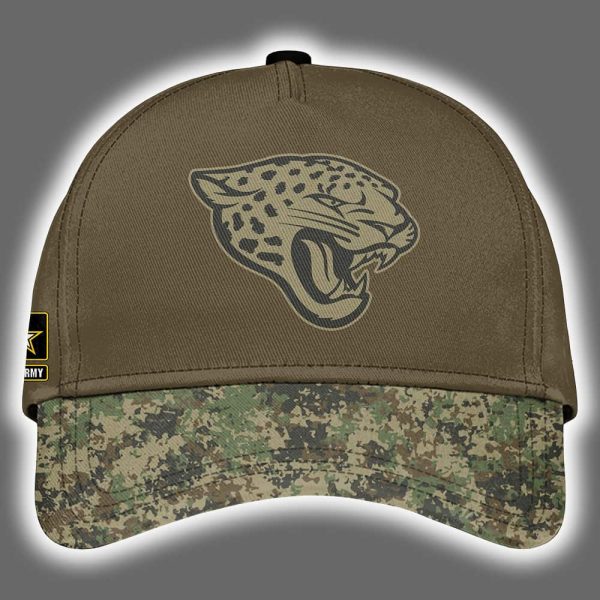 Jaguars US Army 250th Birthday Celebration Night Game 2025 Hoodie Joggers Cap 3