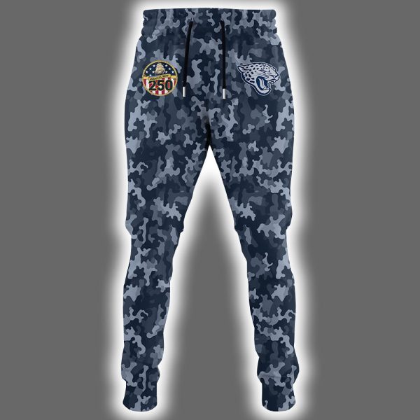 Jaguars US Navy 250th Birthday Celebration Night Game 2025 Hoodie Joggers Cap 2