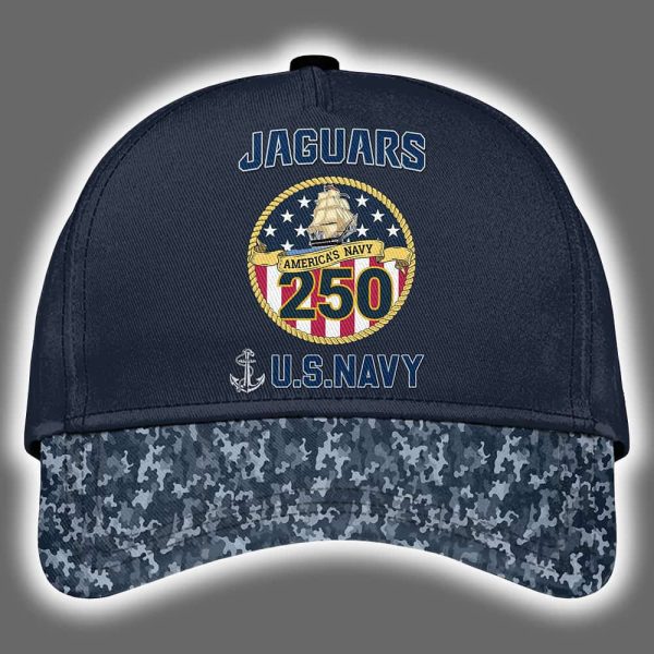 Jaguars US Navy 250th Birthday Celebration Night Game 2025 Hoodie Joggers Cap 3
