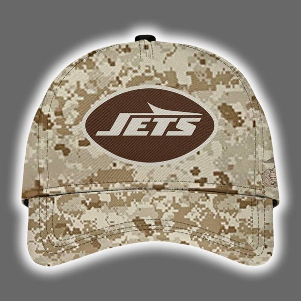 Jets 2025 United State Mine Corps 250th Anniversary Hoodie Joggers Cap 3