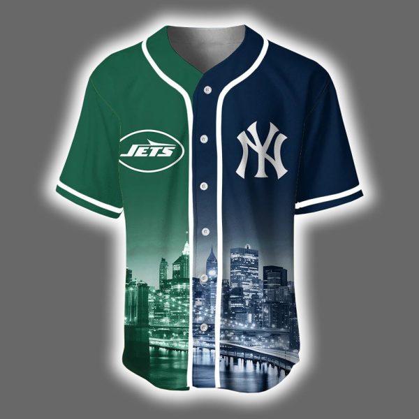 Jets x Yankees Skyline Personalized Jersey 2
