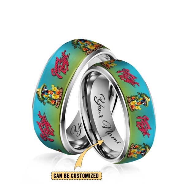 Jimmy Buffett Silver Tungsten Ring