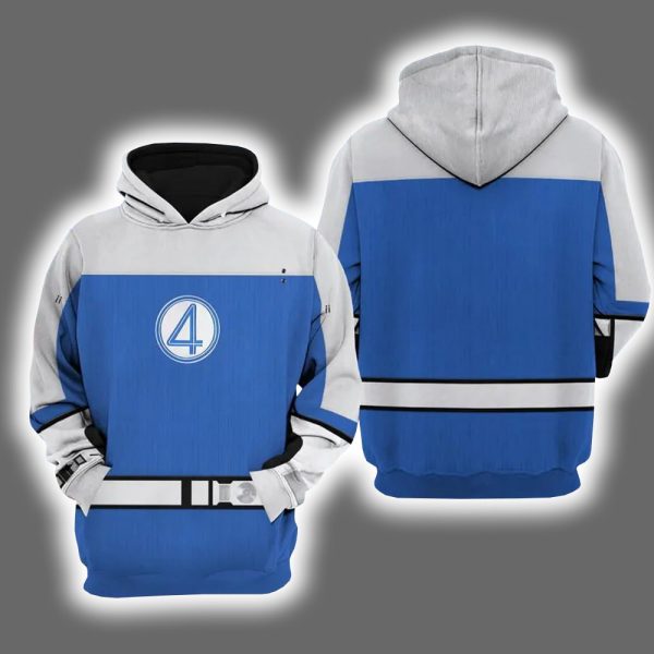 Johnny Storm Human Torch Fantastic Four First Steps Halloween Costume Hoodie Joggers 2