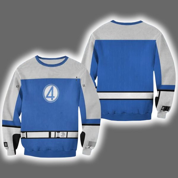 Johnny Storm Human Torch Fantastic Four First Steps Halloween Costume Shirt 2