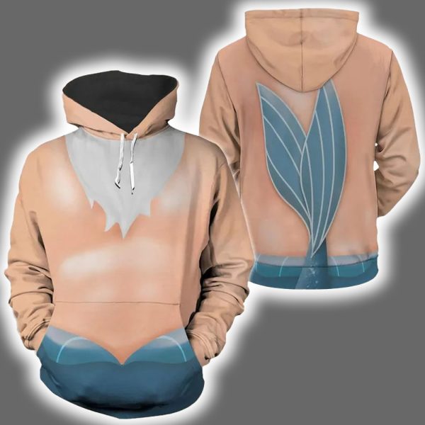 King Triton Little Mermaid Costume Halloween Hoodie Jogger 2